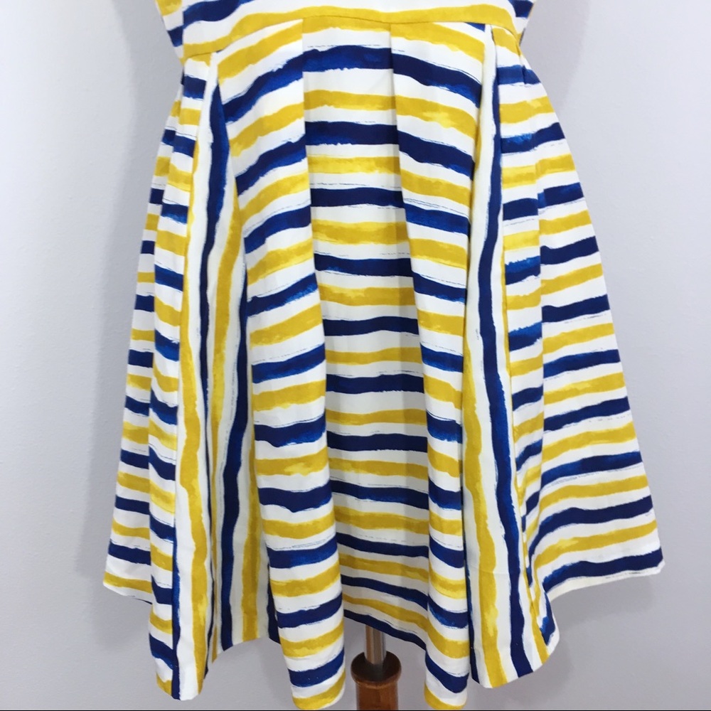 Jack by BB Dakota Lund Striped Watercolor Dress L - Picture 4 of 8
